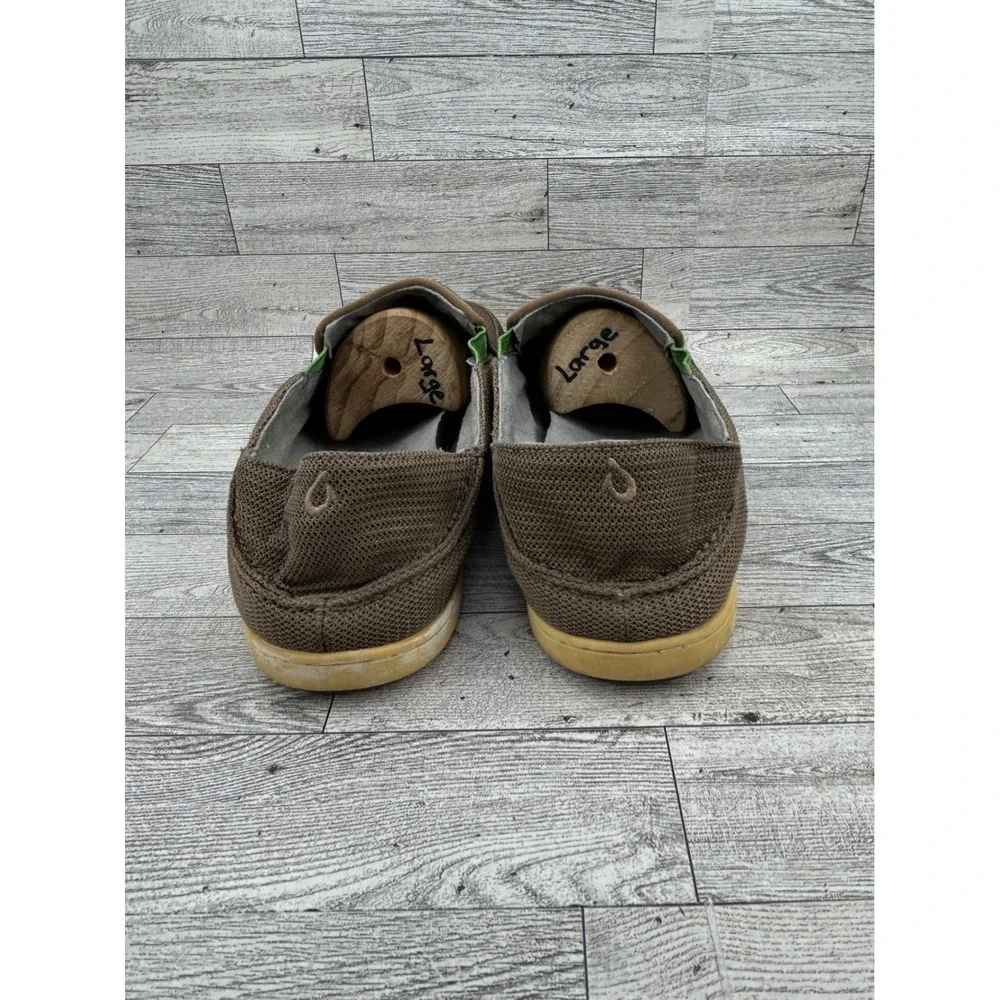 OluKai Nohea Mesh Men Slip On Loafers Brown Mesh Shoes 10188-4040 Size 11
